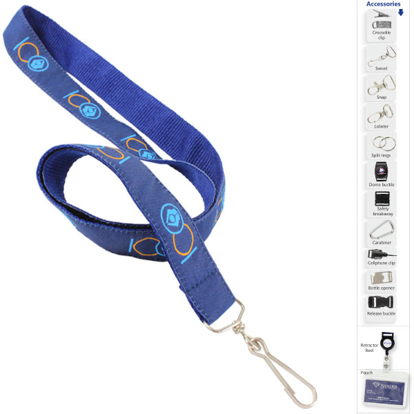 Double Layer Printed Lanyard with 1 col print