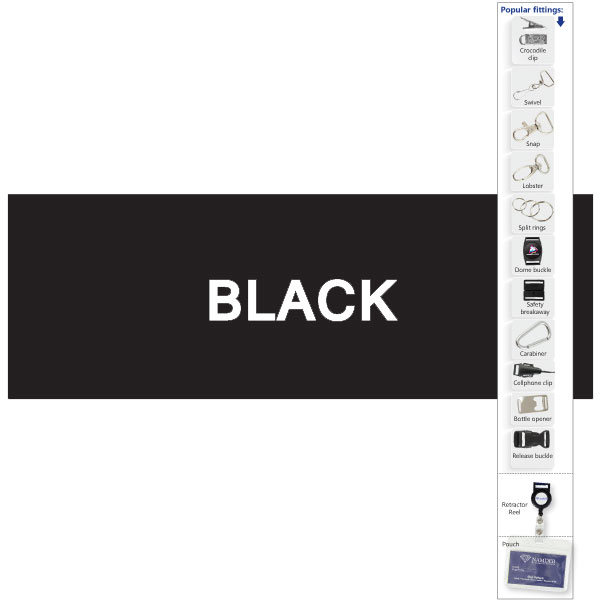  20mm Polytape Lanyard with 1 col + Swivel croc