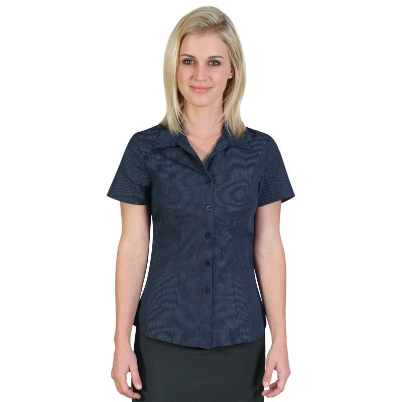 Roselina Blouse Short Sleeve - Check 1