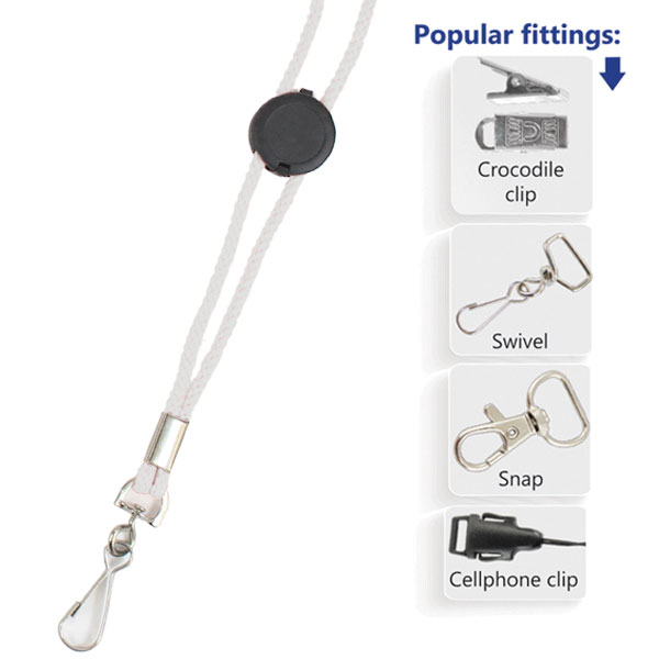 Cord Lanyard wit Round Dome Toggle FC + Swivel
