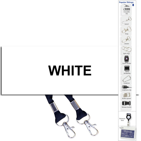 Screen Printed Open Lanyard double clip wit 1col