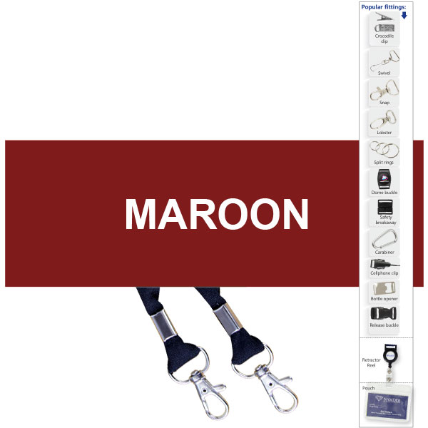 Screen Printed Open Lanyard +Swivel wit 1 col