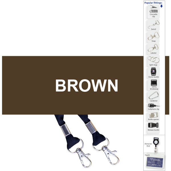 Screen Printed Open Lanyard +Swivel wit 1 col