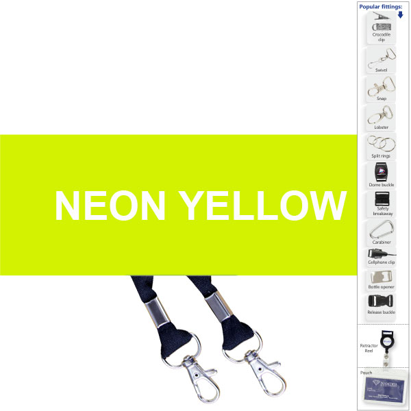 Screen Printed Open Lanyard +Swivel wit 1 col