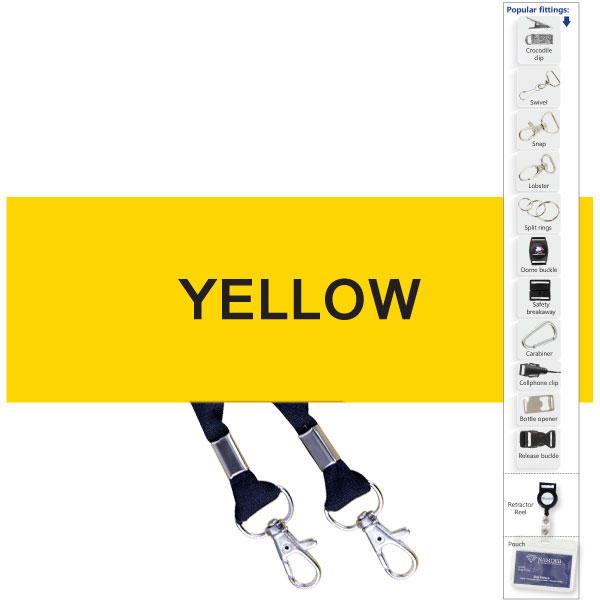 Screen Printed Open Lanyard +Swivel wit 1 col