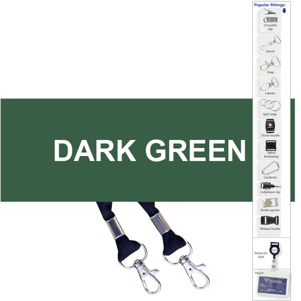 Screen Printed Open Lanyard +Swivel wit 1 col