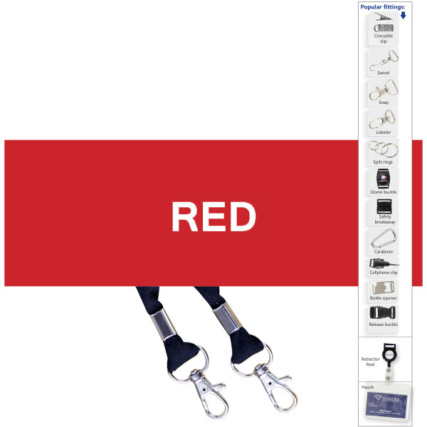 Screen Printed Open Lanyard +Swivel wit 1 col