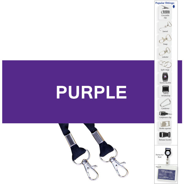 Screen Printed Open Lanyard +Double Clip with 1col