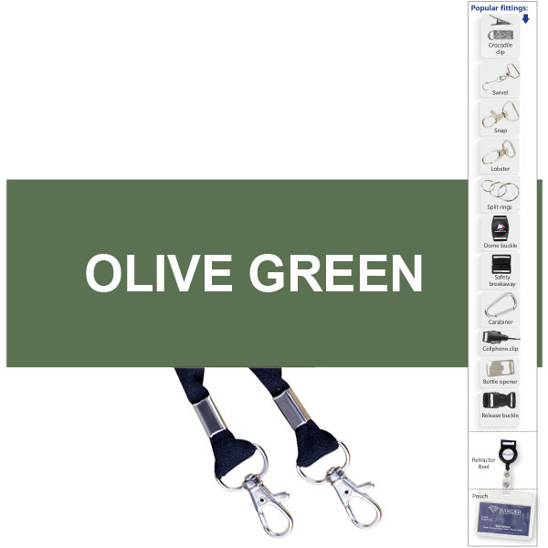 Screen Printed Open Lanyard +Double Clip with 1col