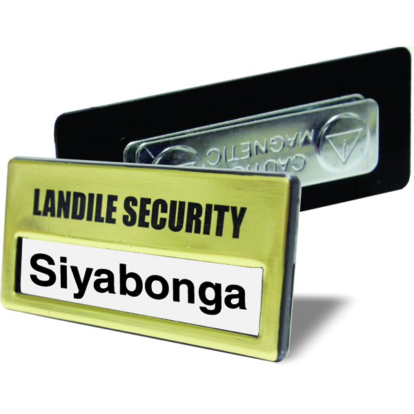 Gold badge + magnet with 1 colour