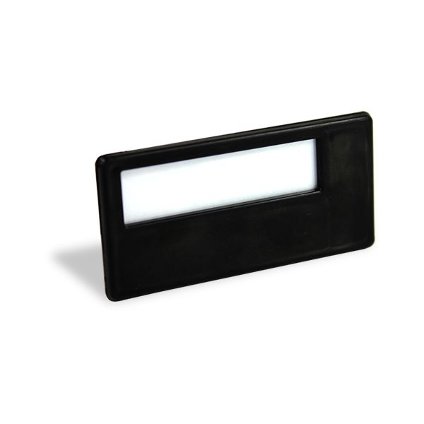 Black Process Name Badge with Magnet +1 col print