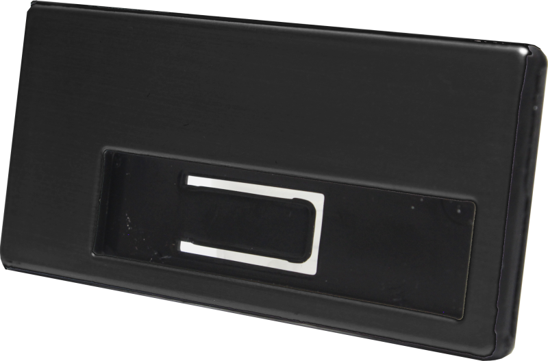 Black Process Name Badge with 1 col print+pin