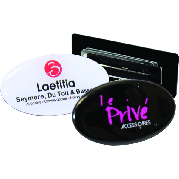 Oval Domed Badge with Pin