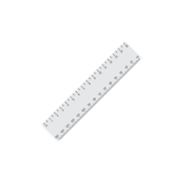 15cm Standard Ruler with 1 colour print
