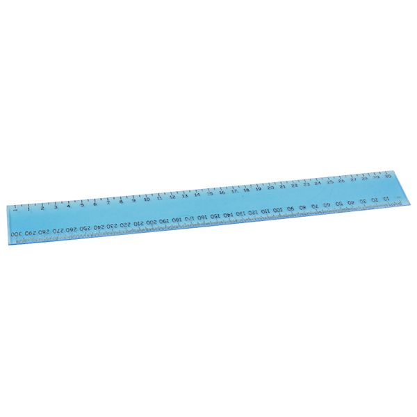 30cm Transparent Jumbo Ruler with 1 colour print