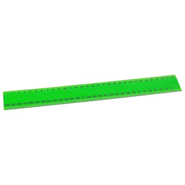 30cm Transparent Jumbo Ruler with 1 colour print