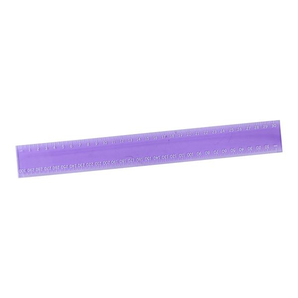 30cm Transparent Jumbo Ruler with 1 colour print