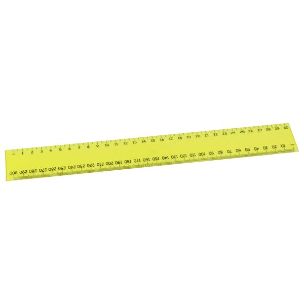 30cm Transparent Jumbo Ruler with 1 colour print