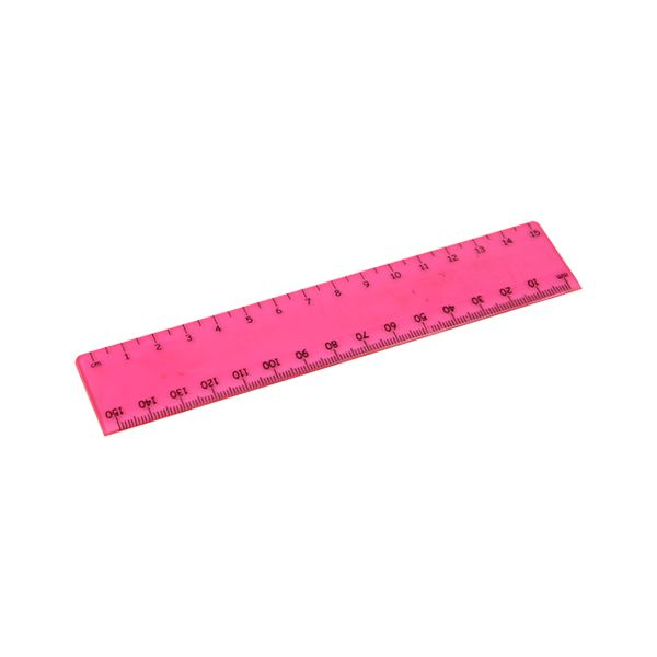 15cm Transparent Ruler with 1 colour print
