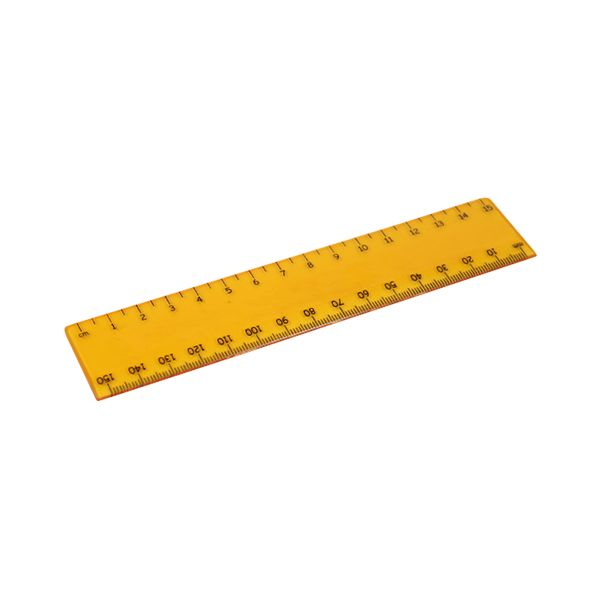 15cm Transparent Ruler with 1 colour print
