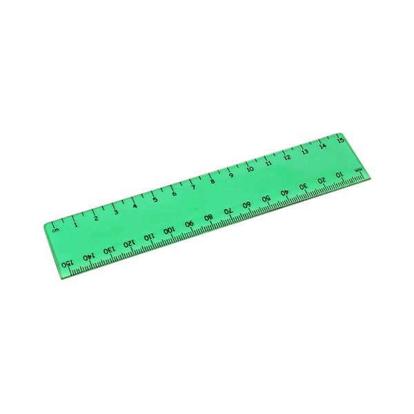 15cm Transparent Ruler with 1 colour print