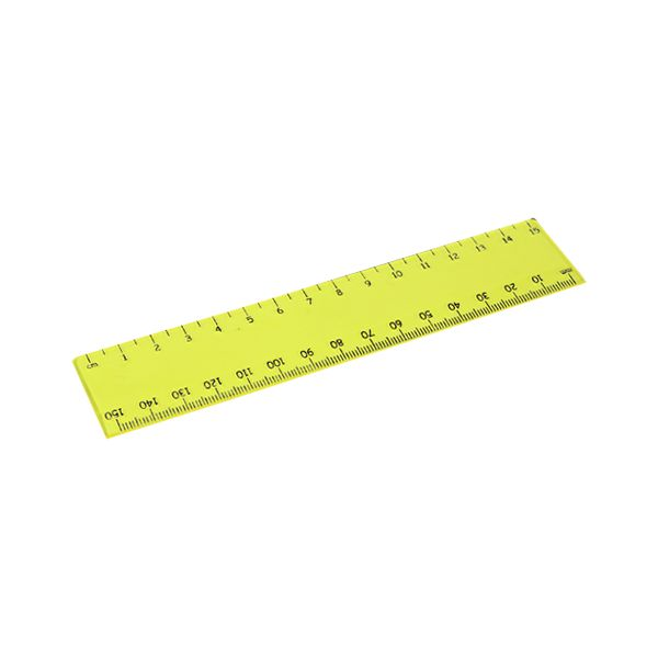 15cm Transparent Ruler with 1 colour print