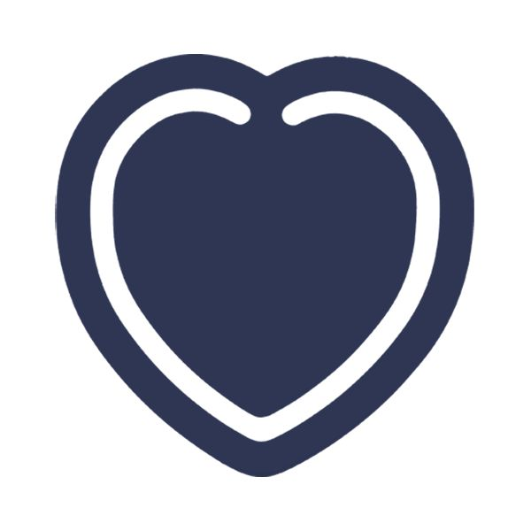 Heart Bookmark with 1 colour print