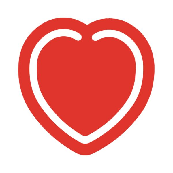 Heart Bookmark with 1 colour print