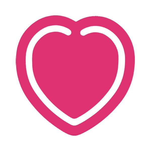 Heart Bookmark with 1 colour print