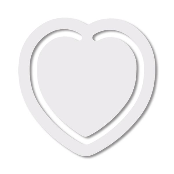 Heart Bookmark with 1 colour print