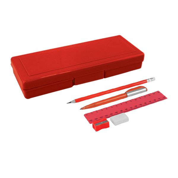 Plastic Stationery Set with 1 colour print