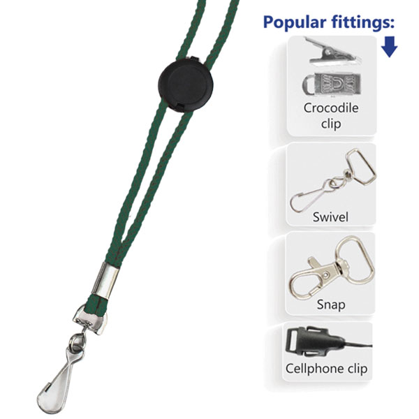 Cord Lanyard with Round Dome Toggle
