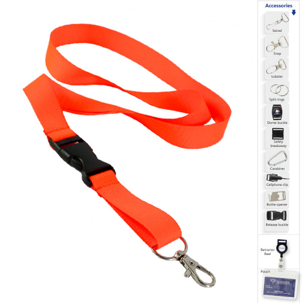 Electrika Fluorescent Lanyard with 1 colour print