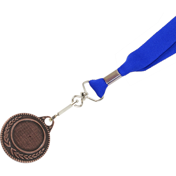 Bronze Medal-Dome+Screen Printed Ribbon with 1 col