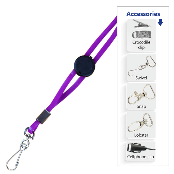 Jellybean Domed Lanyard with FC + Snap