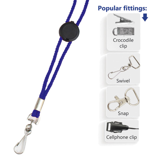 Cord Lanyard wit Round Dome Toggle FC + Snap