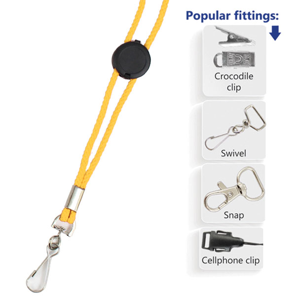 Cord Lanyard wit Round Dome Toggle FC + Snap