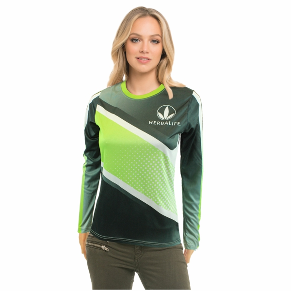 Ladies Phoenix L-Sleeve Interlock Crew-Neck+FC