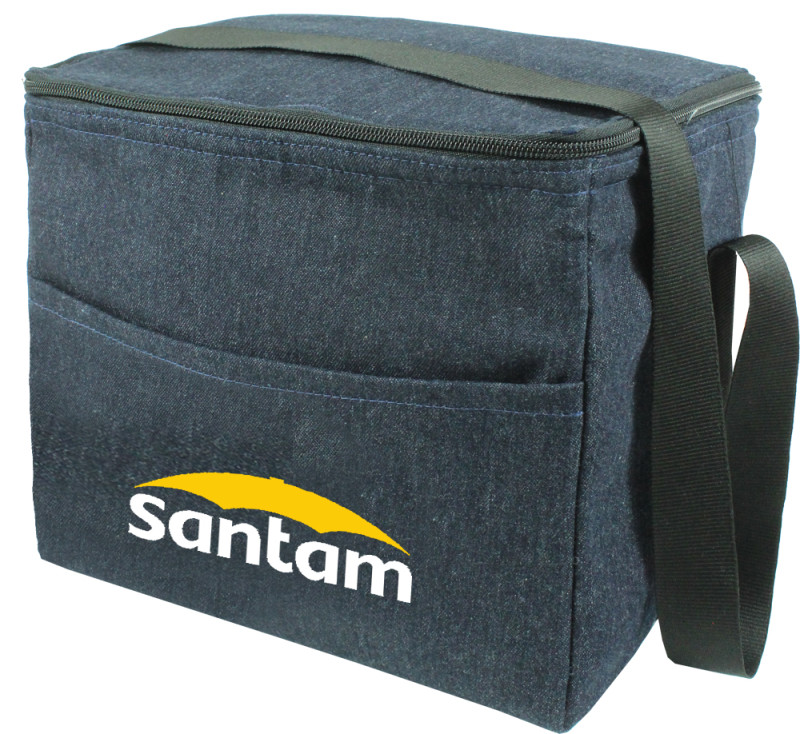 Denim Lunch Cooler with Pocket