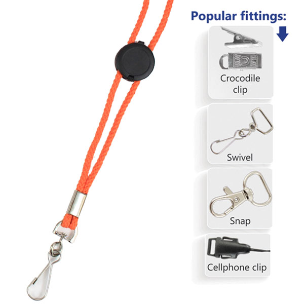 Cord Lanyard wit Round Dome Toggle FC + Lobster