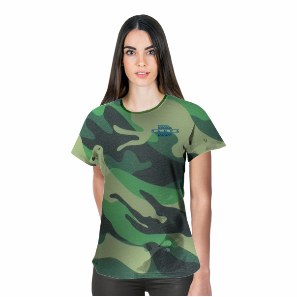 Ladies Camouflage Interlock Crew Neck + FC