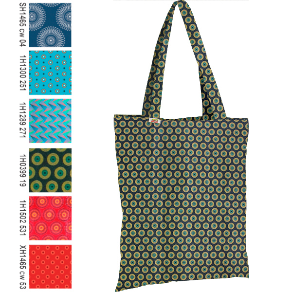Shweshwe Shoulder Shopper bag with branded tag
