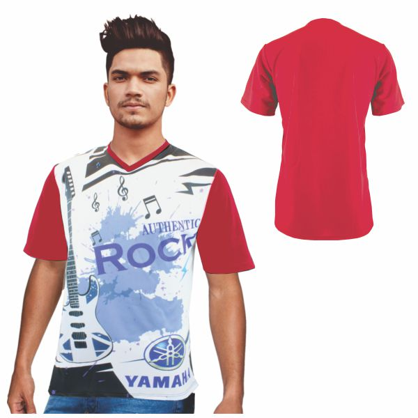 Mens Isla V-Neck Birdseye Sublimation T-shirt