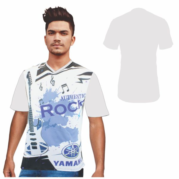 Mens Isla V-Neck Birdseye Sublimation T-shirt