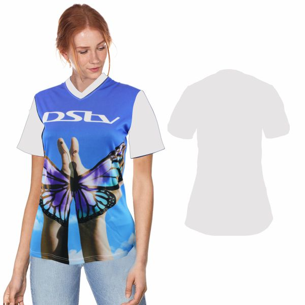 Ladies Isla V-Neck Interlock Sublimation