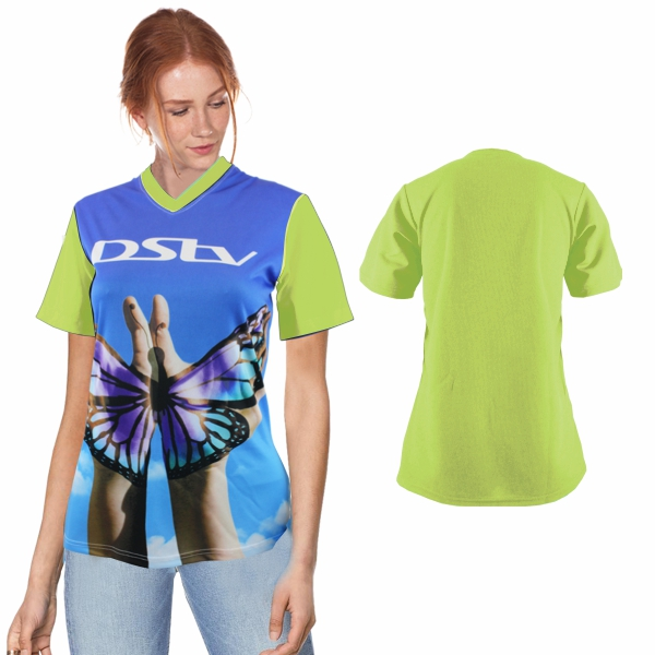 Ladies Isla V-Neck Birdseye Sublimation