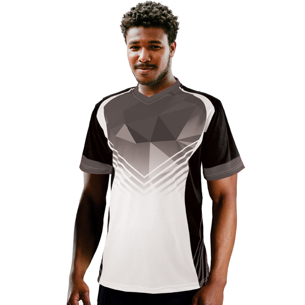 Unisex Striped V-neck Sublimation soccer shirt