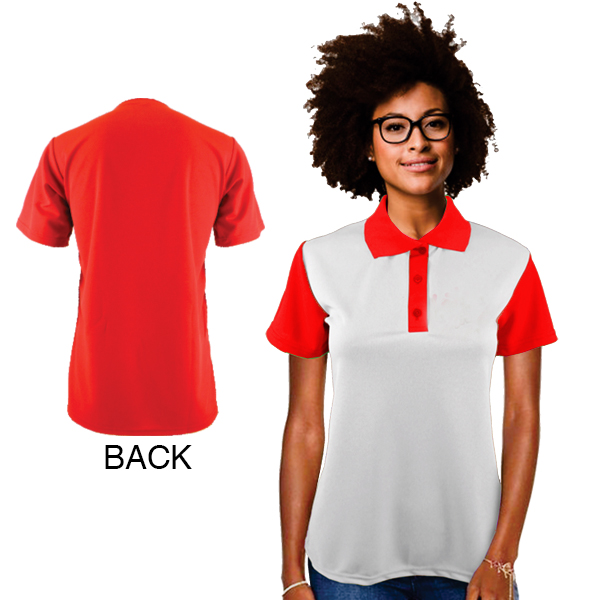 Ladies Tokyo Golf Shirt with spot sublimation