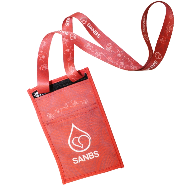 Luci Lanyard pouch with 20mm polyester lanyard FC