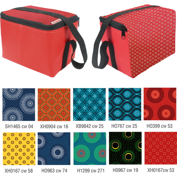 6 Can cooler with Shweshwe Flap